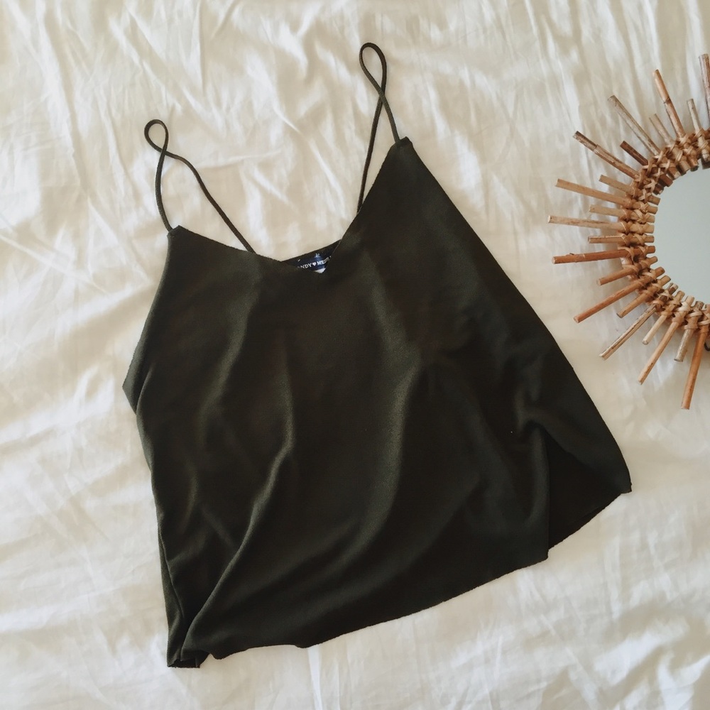 Brandy Melville forest green tank top